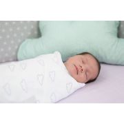 Set 3 museline bebe 100% bumbac pink bunny - 80x80 cm