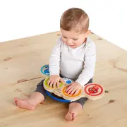 Baby Einstein &ndash; Jucarie muzicala de lemn Hape Magic Touch Drum&trade; BBB11650
