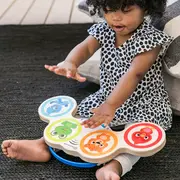 Baby Einstein &ndash; Jucarie muzicala de lemn Hape Magic Touch Drum&trade; BBB11650