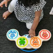 Baby Einstein &ndash; Jucarie muzicala de lemn Hape Magic Touch Drum&trade; BBB11650