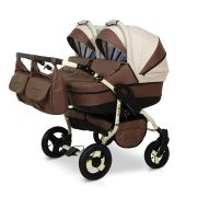 Krausman - Carucior de gemeni Twin Brown - KFTKRAUS-1358