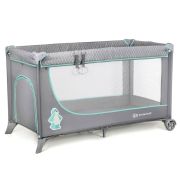 Kinderkraft - Patut pliabil cu 1 nivel Joy Turqois - KFTKRAFT-1433