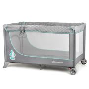 Kinderkraft - Patut pliabil cu 1 nivel Joy Turqois - KFTKRAFT-1433