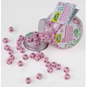 Margele din lemn Lena pentru confectionare bratari Roz - SOLLE32008
