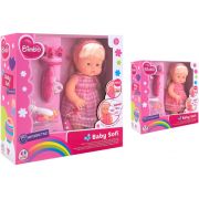 Papusa fetita cu sunete 40 cm Globo Bimbo 38931 cu accesorii frumusete si dispozitiv impletit parul - SOLGL38931