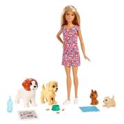 Set Jucarii Barbie Doggy Daycare Doll And Pups Colours Vary - VG76619
