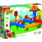 Pista de curse Unico cu 2 masinute incluse 60 piese - SOLUN8633