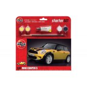 Kit constructie Airfix masina MINI Cooper S Starter Set - Yellow 1:32 - SOLAF55310