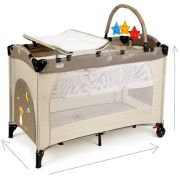 Patut pliant 2 niveluri Juju Sleepy Baby, Sweet Dreams JUJJU7940-Sweet-Dreams