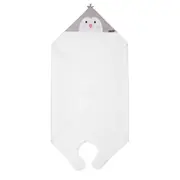 Prosop de baie pentru bebelus si mama Bamboo Penguin white Clevamama SUPclvm_3512