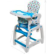 Scaun de masa Juju Eat&amp;Play, Albastru JUJJU3002-Blue-Stars