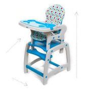 Scaun de masa Juju Eat&amp;Play, Albastru JUJJU3002-Blue-Stars