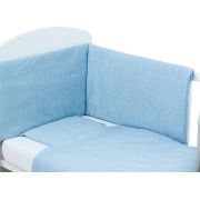 Set de pat pentru bebelusi blue heart - 3 piese, 100% bumbac