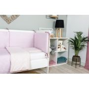 Set de pat pentru bebelusi pink heart - 3 piese, 100% bumbac
