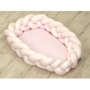 Amy - Baby Nest Si Bumper Impletit, Detasabile, 80 X 50 Cm, Jersey Somon Pjb63935