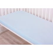 Cearsaf Din Bumbac Jersey Cu Elastic Pe Contur 120x60x15 Cm, Blue Pjbpjb_21_1