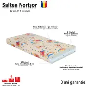 Saltea copii 170/90/12cm pentru paturi atipice - MDC1709012