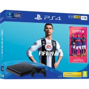 Consola Sony Playstation 4 Slim 1Tb Jet Black + Fifa 19 + Ps Plus 14 Zile - VG82887