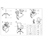 Scaun birou copii hm andy, mesh/stofa, ergonomic, cadru cromat, inaltime ajustabila, mecanism balansare, rotire 360 ˚, 102 kg, albastru drm2831