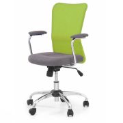 Scaun birou copii hm andy, mesh/stofa, ergonomic, cadru cromat, inaltime ajustabila, mecanism balansare, 102 kg, verde drm2592