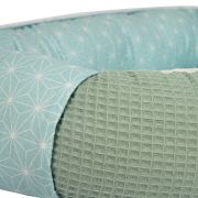 Amy - Suport De Dormit Babynest, Reversibil, 70x45 Cm, Origami Waffle Verde Pjb69331