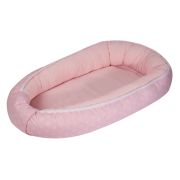 Amy - Suport De Dormit Babynest, Reversibil, 70x45 Cm, Origami Waffle Roz Pjb69391