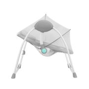 Lionelo - Fotoliu balansoar Ruben Stone Spatar reglabil, Electric, Cu melodii, 68x65 cm, Gri/Turcoaz BYNLO-RUBEN_STONE_GREY_TURQUOISE