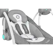 Lionelo - Fotoliu balansoar Ruben Stone Spatar reglabil, Electric, Cu melodii, 68x65 cm, Gri/Turcoaz BYNLO-RUBEN_STONE_GREY_TURQUOISE