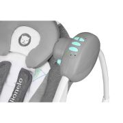 Lionelo - Fotoliu balansoar Ruben Stone Spatar reglabil, Electric, Cu melodii, 68x65 cm, Gri/Turcoaz BYNLO-RUBEN_STONE_GREY_TURQUOISE