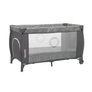Lionelo - Patut pliant cu doua nivele Sven Plus, 120x60 cm, arcada jucarii, masuta de infasat, vibratii, melodii, Grey Scandi BYNLO-Sven Plus_Grey_Scandi