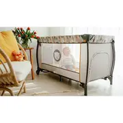 Lionelo - Patut pliant cu doua nivele Sven Plus, 120x60 cm, arcada jucarii, masuta de infasat, vibratii, melodii, Turcoaz/Gri BYNLO-SvenPlus_Tq/Grey