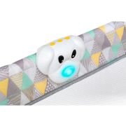 Lionelo - Patut pliant cu doua nivele Sven Plus, 120x60 cm, arcada jucarii, masuta de infasat, vibratii, melodii, Yellow Scandi BYNLO-Sven Plus_Yellow_Scandi