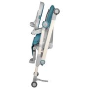 Lionelo - Scaun de masa Reglabil Cora Ocean Pliabil din Metal, Plastic, Bumbac, Albastru BYNLO-CORA_OCEAN