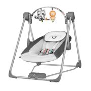Lionelo - Fotoliu balansoar Otto Cozy Pliabil, Cu melodii, Cu leganare, 57x55 cm, Gri BYNLO-OTTO_COZY_GREY