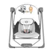 Lionelo - Fotoliu balansoar Otto Cozy Pliabil, Cu melodii, Cu leganare, 57x55 cm, Gri BYNLO-OTTO_COZY_GREY