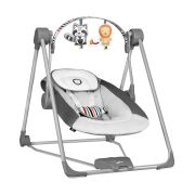 Lionelo - Fotoliu balansoar Otto Cozy Pliabil, Cu melodii, Cu leganare, 57x55 cm, Gri BYNLO-OTTO_COZY_GREY