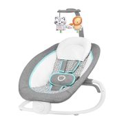 Lionelo - Fotoliu balansoar Pascal Scandi Pliabil, Cu melodii, 80x49 cm, Gri BYNLO-PASCAL_GREY_SCANDI