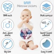 Set Stickere pentru fotografii bebelusi Funny Baby Milestone Stickers 20 cm - pentru fotografii memorabile