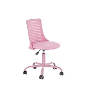 Scaun birou copii din polipropilena hm pure, piele ecologica, baza vopsita, inaltime reglabila, rotire 360 ˚, 80 kg, roz drm8674