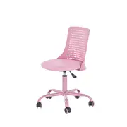 Scaun birou copii din polipropilena hm pure, piele ecologica, baza vopsita, inaltime reglabila, rotire 360 ˚, 80 kg, roz drm8674