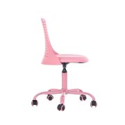 Scaun birou copii din polipropilena hm pure, piele ecologica, baza vopsita, inaltime reglabila, rotire 360 ˚, 80 kg, roz drm8674