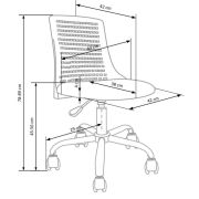 Scaun birou copii din polipropilena hm pure, piele ecologica, baza vopsita, inaltime reglabila, rotire 360 ˚, 80 kg, roz drm8674