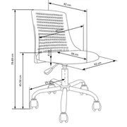 Scaun birou copii din polipropilena hm pure, piele ecologica, baza vopsita, inaltime reglabila, rotire 360 ˚, 80 kg, roz drm8674