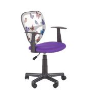 Scaun birou copii hm spiker, mesh, cadru polipropilena, cu brate, ajustabil pe inaltime, 100 kg, mov drm8708