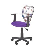 Scaun birou copii hm spiker, mesh, cadru polipropilena, cu brate, ajustabil pe inaltime, 100 kg, mov drm8708