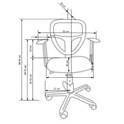 Scaun birou copii hm spiker, mesh, cadru polipropilena, cu brate, ajustabil pe inaltime, 100 kg, mov drm8708