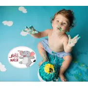 Set Stickere pentru Fotografii copii Funny Animals Baby Milestone Stickers Unisex 15 cm - pentru fotografii memorabile