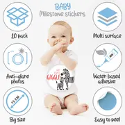 Set Stickere pentru Fotografii de bebelusi My First Baby Milestone Stickers Unisex 15 cm