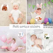 Set Stickere pentru Fotografii de bebelusi My First Baby Milestone Stickers Unisex 15 cm