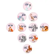 Set stickere foto bebeluse model My First Baby Milestone Stickers pentru Fetite - 15 cm diametru
